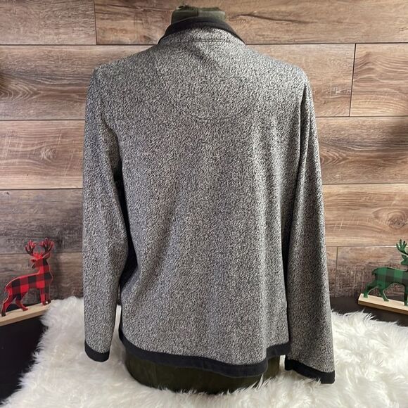 Koret Petite Front Zip Jacket Zip Front, Pockets Embroidered Gray Black Size PL - Picture 8 of 10